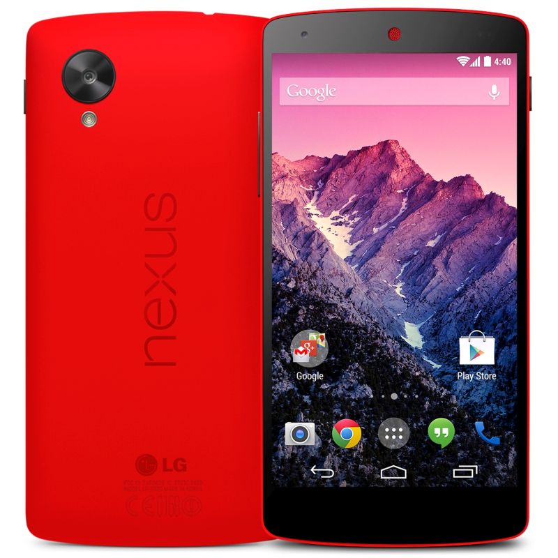 Google Nexus 5 Smartphone in Rot