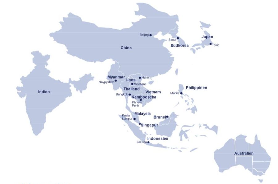 NORD/LB Weltkarte von Asien